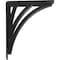 Ekena Millwork Nevio Wrought Iron Bracket, (Triple center brace), Powder Coated Black 2"W x 10"D x 12"H BKTM02X10X12TNE - alternate 5